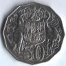 Монета 50 центов. 2016 год, Австралия.