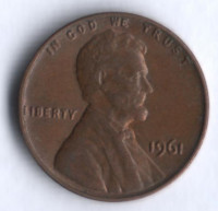 1 цент. 1961 год, США.