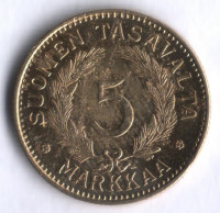 5 марок. 1939 год, Финляндия.