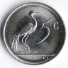 Монета 5 центов. 1972 год, ЮАР.