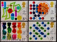 Набор почтовых марок (4 шт.). "100-летие Королевского института химии". 1977 год, Великобритания.