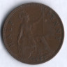 Монета 1/2 пенни. 1935 год, Великобритания.