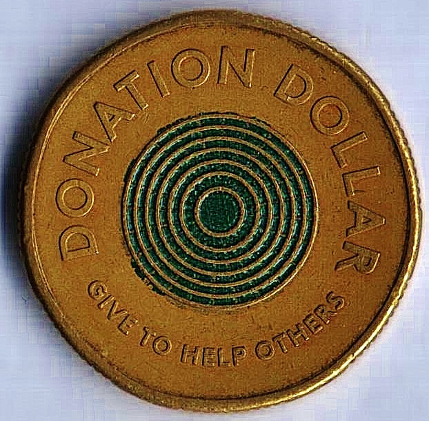 Монета 1 доллар. 2020 год, Австралия. Доллар для пожертвований.