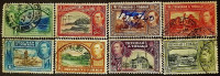 Набор почтовых марок (8 шт.). "Король Георг VI". 1938-1944 годы, Тринидад и Тобаго.