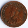 Монета 1 цент. 1930 год, Канада.