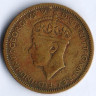 Монета 1 шиллинг. 1943 год, Британская Западная Африка.