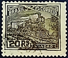 Почтовая марка (20 r.). "Стандарт - Экономика и культура". 1923 год, Бразилия.
