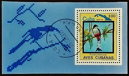 Мини-блок. "Эндемичные птицы". 1983 год, Куба.