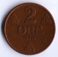 Монета 2 эре. 1914 год, Норвегия.