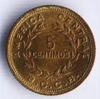 Монета 5 сентимо. 1979 год, Коста-Рика.