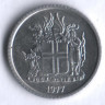 Монета 1 крона. 1977 год, Исландия.