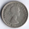 Монета 6 пенсов. 1961(m) год, Австралия.