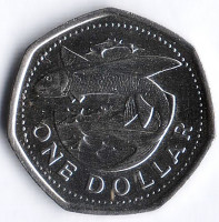 Монета 1 доллар. 2020 год, Барбадос.