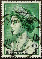 Почтовая марка (4 др.). "Королева Фредерика". 1956 год, Греция.