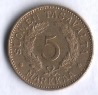 5 марок. 1940 год, Финляндия.