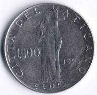 Монета 100 лир. 1955 год, Ватикан.