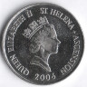 Монета 10 пенсов. 2006 год, Остров Святой Елены.