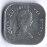 Монета 2 цента. 1989 год, Восточно-Карибские государства.