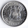 Монета 5 центов. 1984 год, ЮАР.