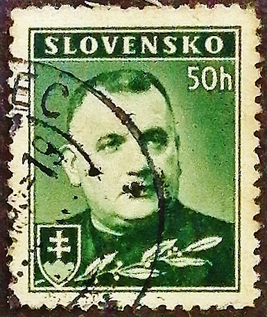 Почтовая марка (50 h.). "Йозеф Тисо". 1939 год, Словакия.