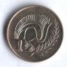 Монета 1 цент. 1991 год, Кипр.