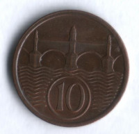 10 геллеров. 1923 год, Чехословакия.