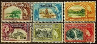 Набор почтовых марок (6 шт.). "Королева Елизавета II". 1953-1959 годы, Тринидад и Тобаго.