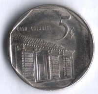 Монета 5 сентаво. 2000 год, Куба. Конвертируемая серия.