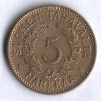 5 марок. 1941 год, Финляндия.