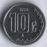 Монета 10 сентаво. 1993 год, Мексика.
