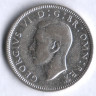 Монета 1 шиллинг. 1938 год, Великобритания (Лев Шотландии).