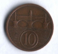 10 геллеров. 1924 год, Чехословакия.