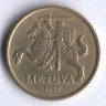 Монета 20 центов. 1997 год, Литва.
