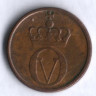 Монета 1 эре. 1958 год, Норвегия.