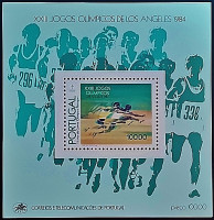 Мини-блок. "Летние Олимпийские игры, Лос-Анджелес`1984". 1984 год, Португалия.