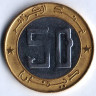 Монета 50 динаров. 2018 год, Алжир.