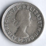 Монета 6 пенсов. 1955(m) год, Австралия.