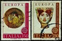 Набор почтовых марок (2 шт.). "Европа (C.E.P.T.)". 1976 год, Италия.