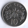 10 центов. 1986 год, Сингапур.
