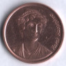 Монета 2 драхмы. 1990 год, Греция.