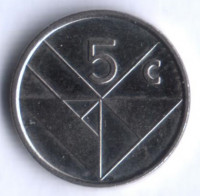 Монета 5 центов. 1995 год, Аруба.