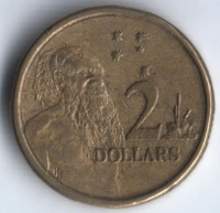 Монета 2 доллара. 1988 год, Австралия.