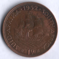 1 пенни. 1952 год, Южная Африка.