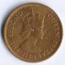 Монета 10 центов. 1974 год, Гонконг.