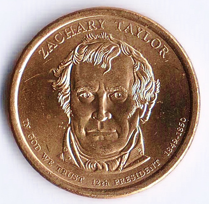 1 доллар. 2009(D) год, США. 12-й президент США - Закари Тейлор.
