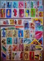 Подборка марок на тему "Транспорт". Без повторов (более 100 шт.).