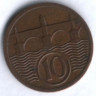 10 геллеров. 1925 год, Чехословакия.