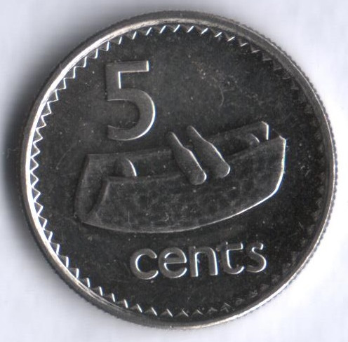 5 центов. 2000 год, Фиджи.