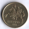 Монета 20 центов. 1998 год, Литва.