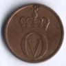 Монета 1 эре. 1960 год, Норвегия.